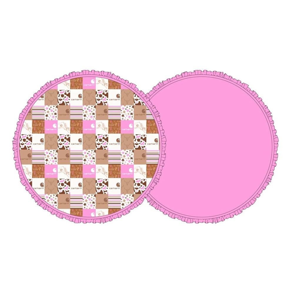 High‎ Society Bamboo Light Pink Carhartt Bamboo Ruffle Playmat 38" diameter